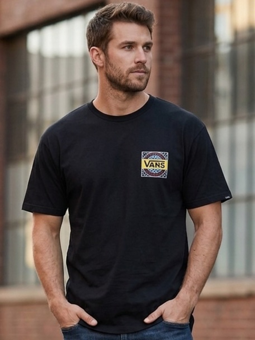 VANS Off The Wall 66 Graphic Tee XXL 26” p2p Black